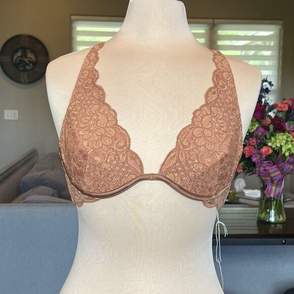NWT $88 HAH Free People 2-Timer Bra 30-38C fits 30C 32C 34C 36C 38C Brown Sugar - Picture 4 of 16